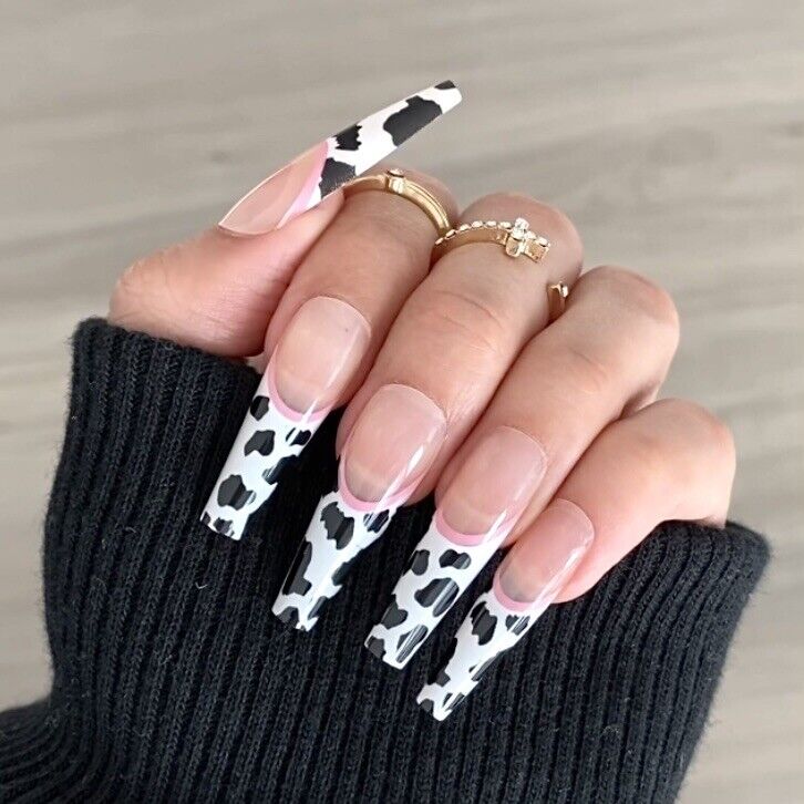 cow print nails