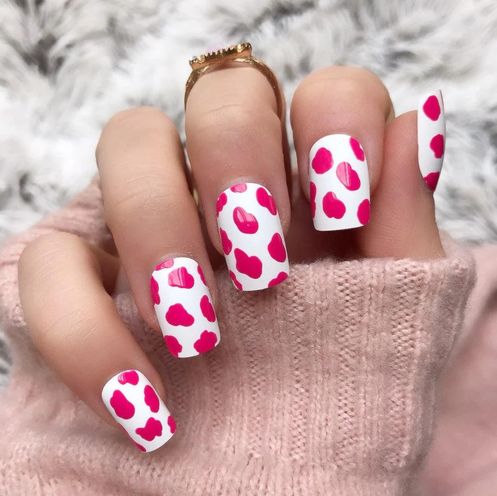 cow print nails