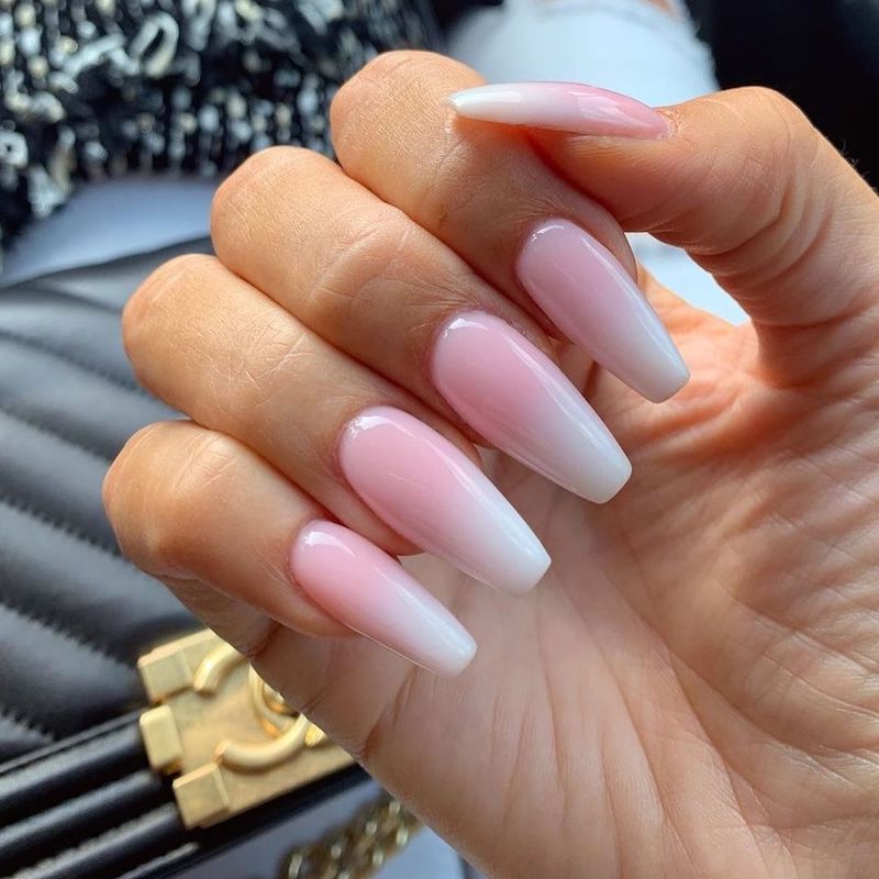 Pink Ombre Nails